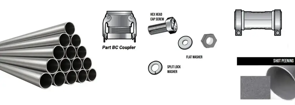 Stainless steel industrial vacuum tubing illustrating outside diameter, wall thickness and tubing gauge selection for piping systems